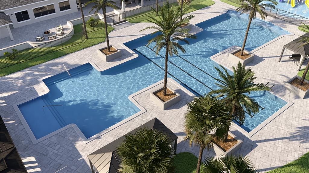 Resort Style Pool Rendering