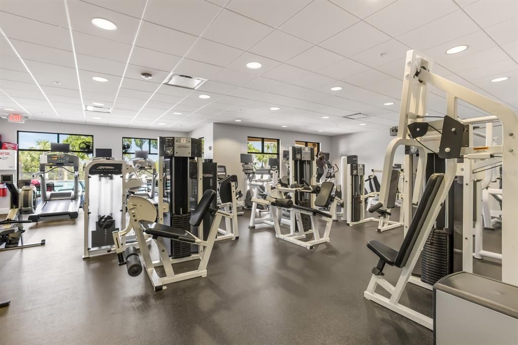 24 hour fitness center with no additional membership required (Including in HOA fees)