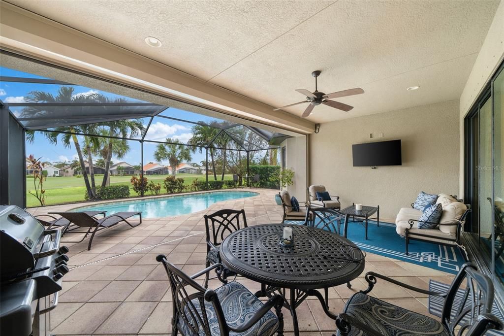 Oversized Lanai with View of Gulf Course