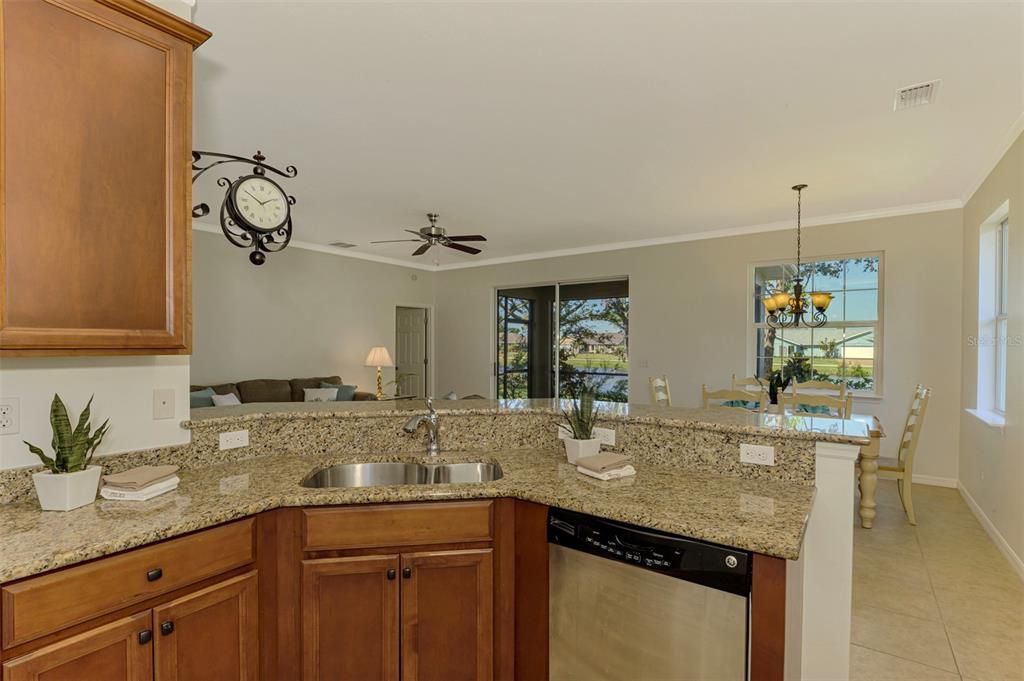 The abundance of windows in the main living area and kitchen, allow for plenty of natural lighting throughout