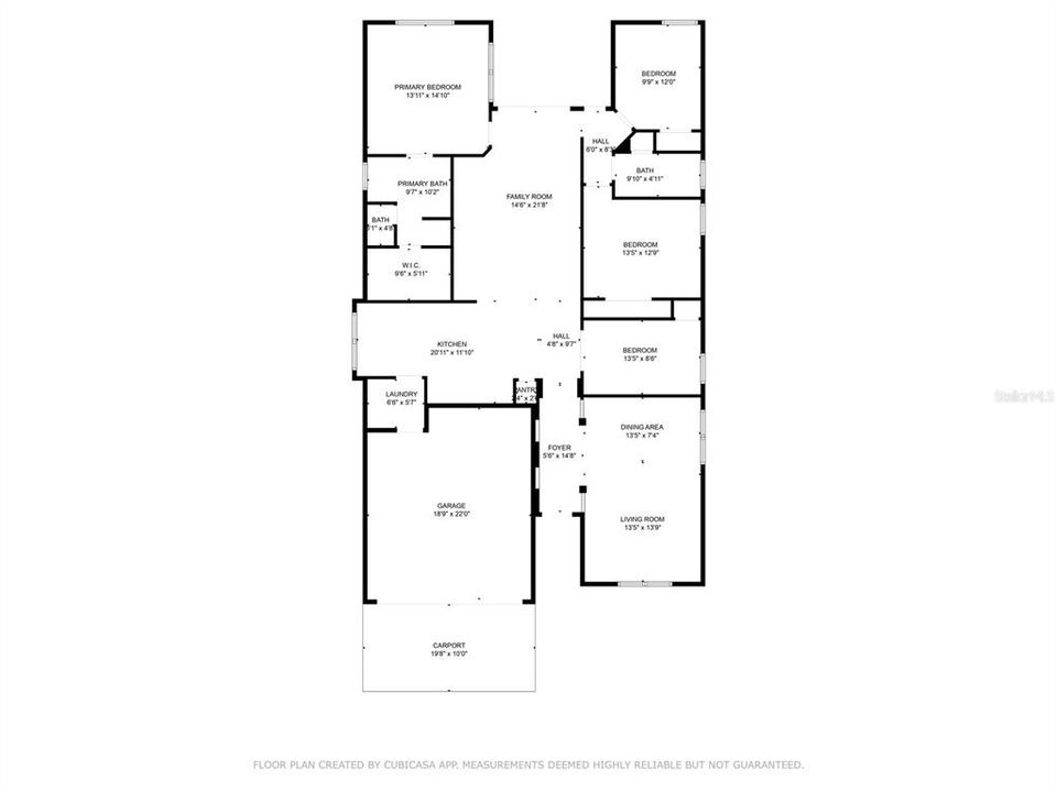 Floor Plan with room dimentions