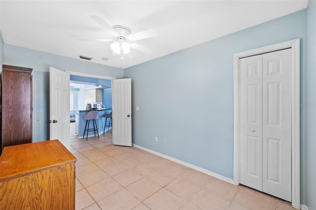 Bedroom 2 or Flex room. French doors off the kitchen