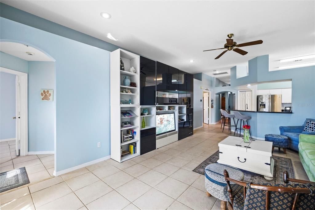 Family room off the kitchen