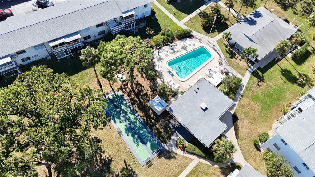 Aerial view of the amenities.