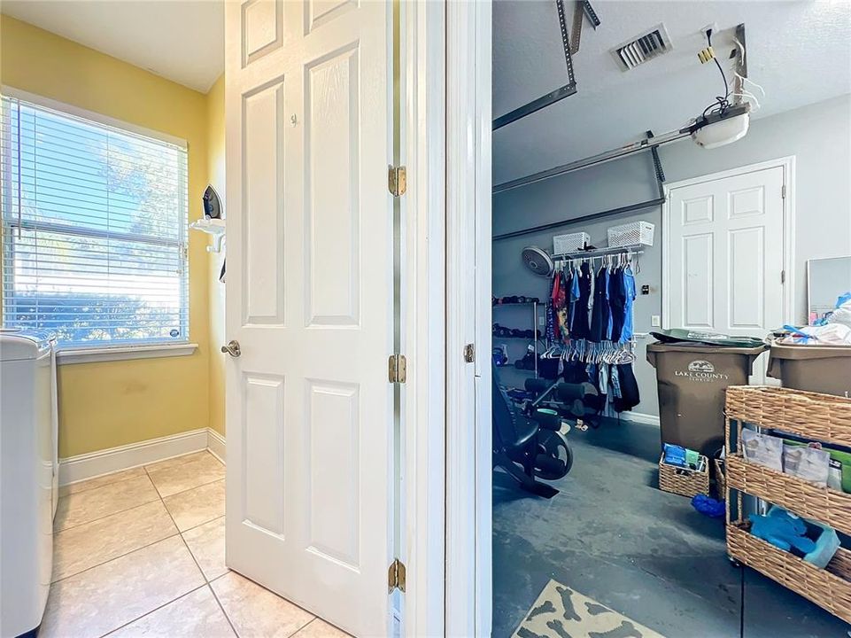 Laundry door/first garage