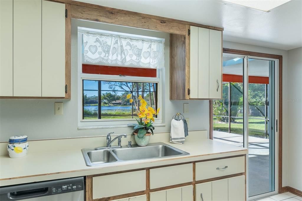 Kitchen - with sliding doors to porch