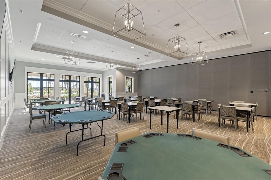 Billiards/event room in the club house.