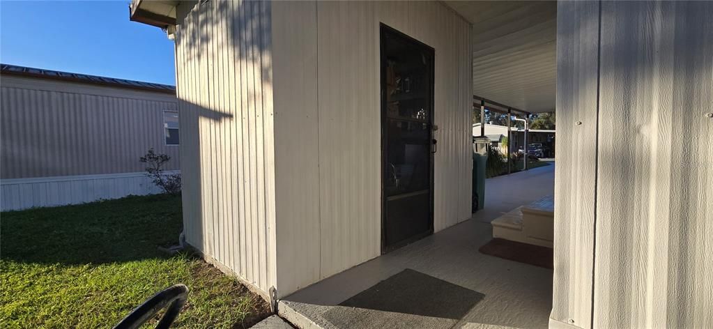 Shed attached to carport