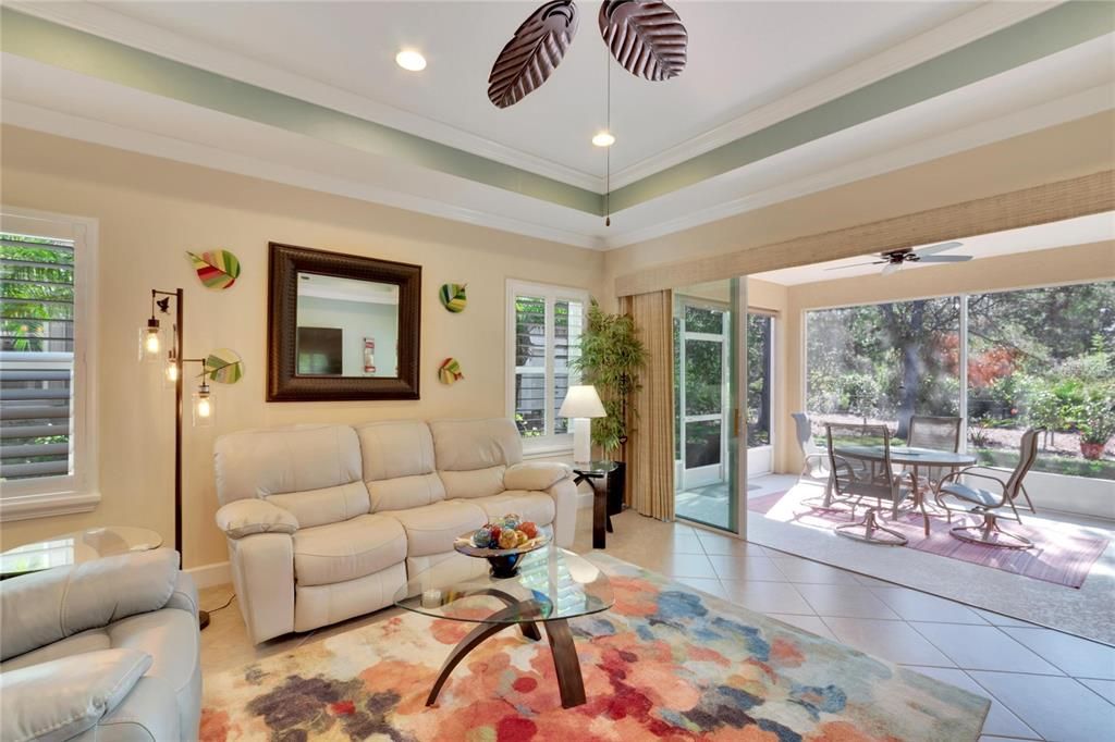 Great Room w/Coffered Ceiling