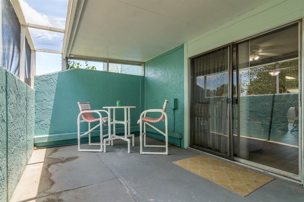 Covered and screened patio