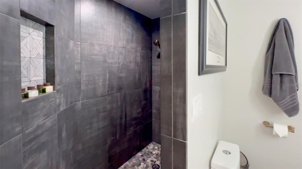 Recently remodeled walk-in shower