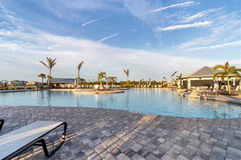 Main pool with Tiki bar and restaurant