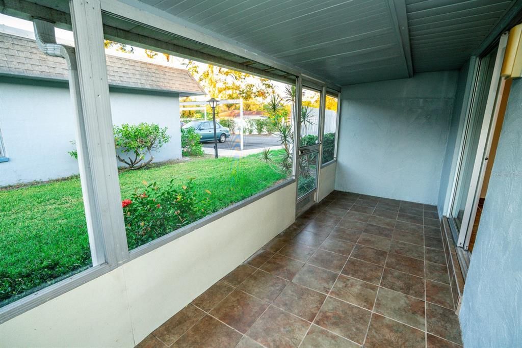 Lanai looking towards Carport space