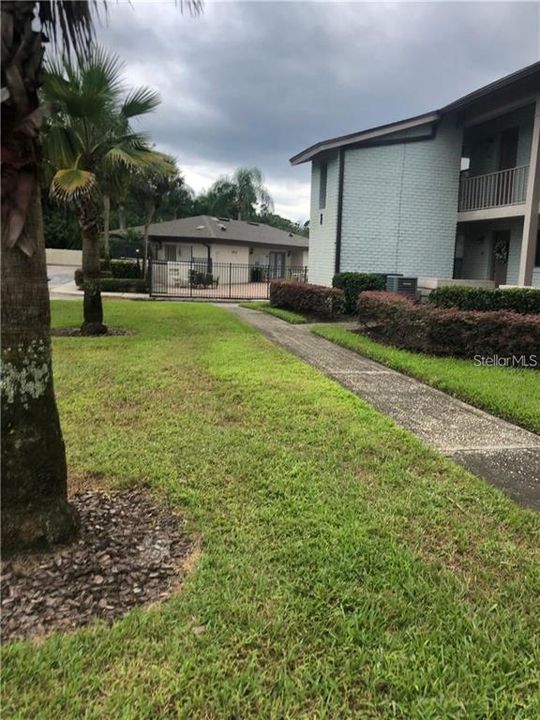 Walkway to Pool and Fitness Center