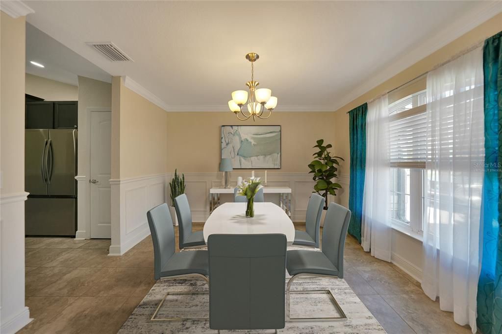 VIRTUALLY STAGED - FORMAL DINING ROOM