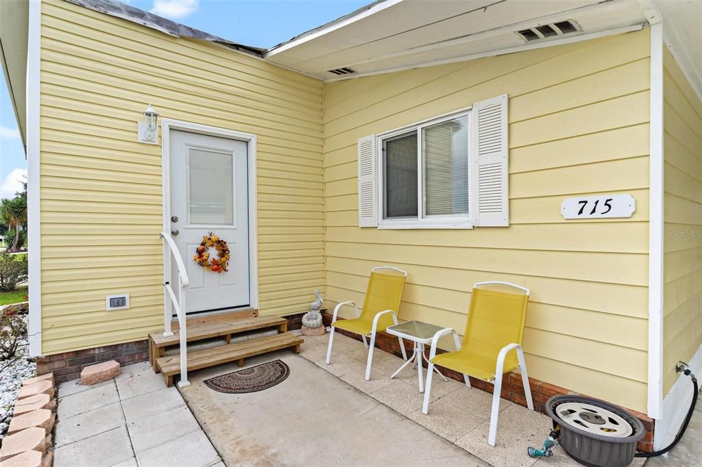 Patio and entrance to Florida Room