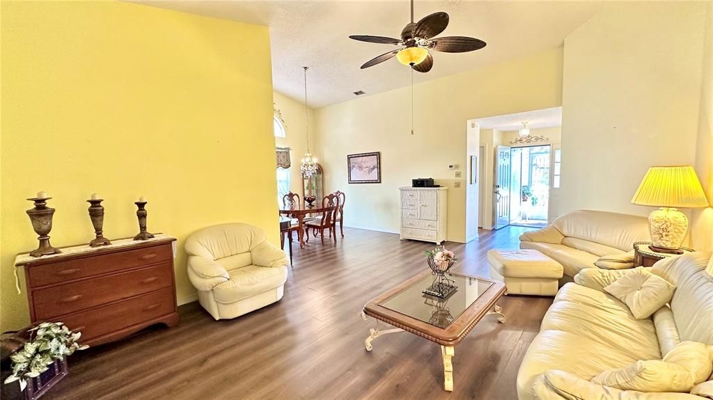 Living room and front entry from Florida room