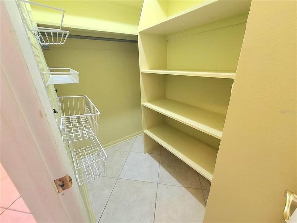 Huge storage pantry near front door