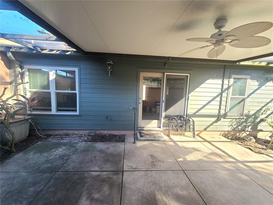 Rear of home in the courtyard