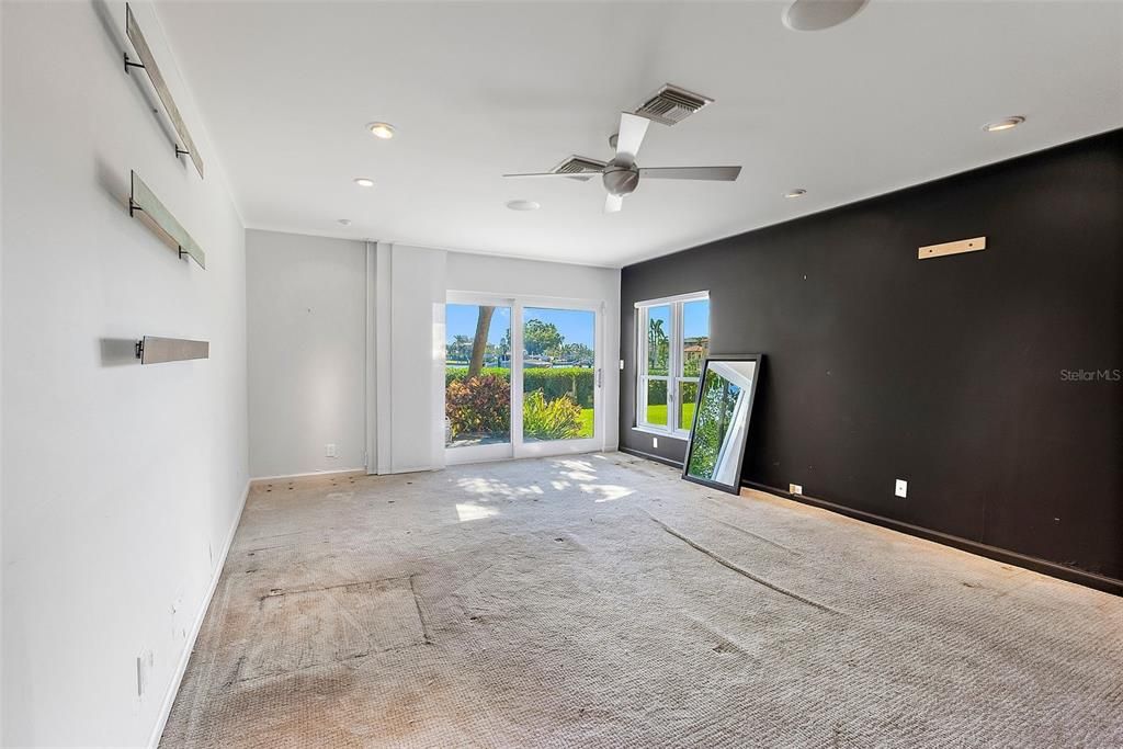 Primary bedroom with water views