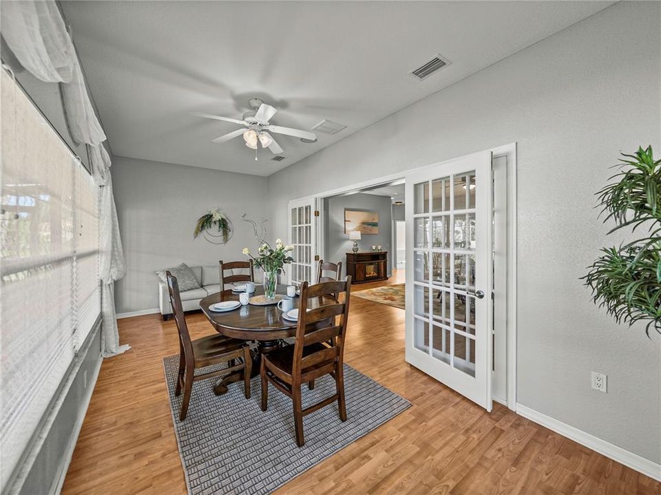 Enclosed Florida room with french doors Heat and AC