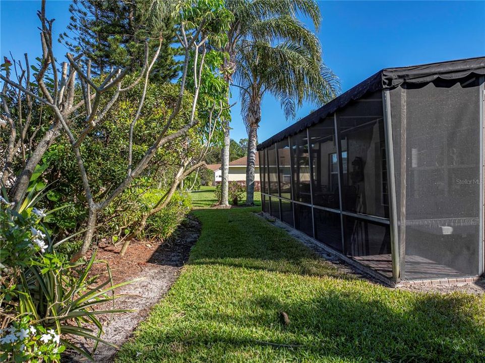 Outdoor screened room for additional space