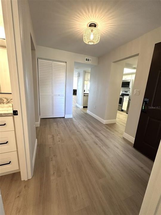 Entry Foyer - gorgeous new flooring throughout entire unit