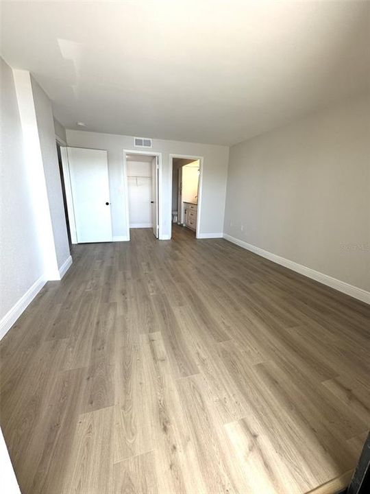 Primary Bedroom with walk-in closet and en suite new beautiful bathroom