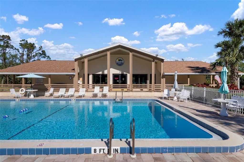 Community pool, clubhouse