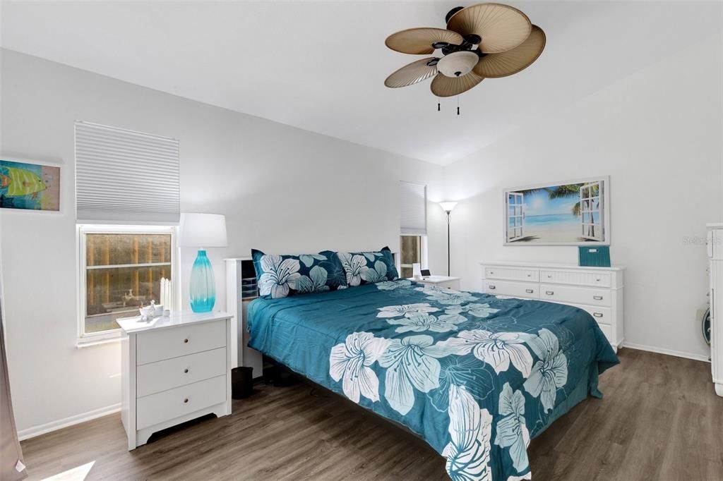 Master Bedroom with large walk-in closet and en-suite bathroom.