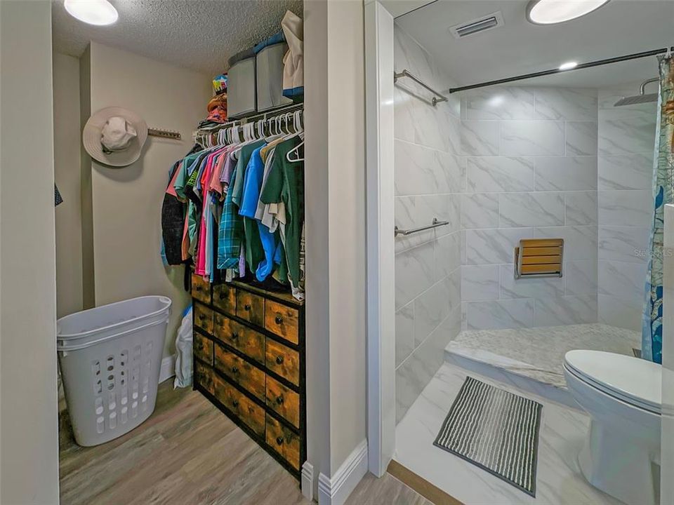 Master bath & walk-in closet