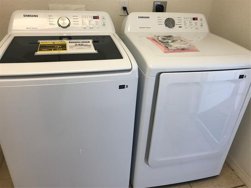 new Samsung washer and dryer