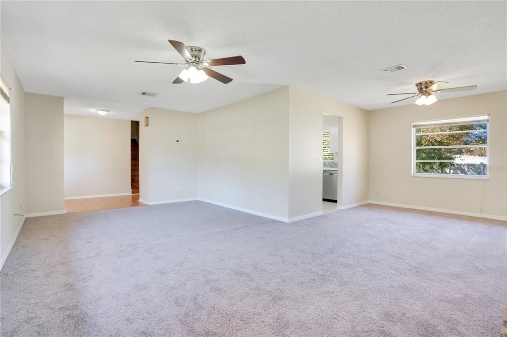 Living room connecting with Dining Room