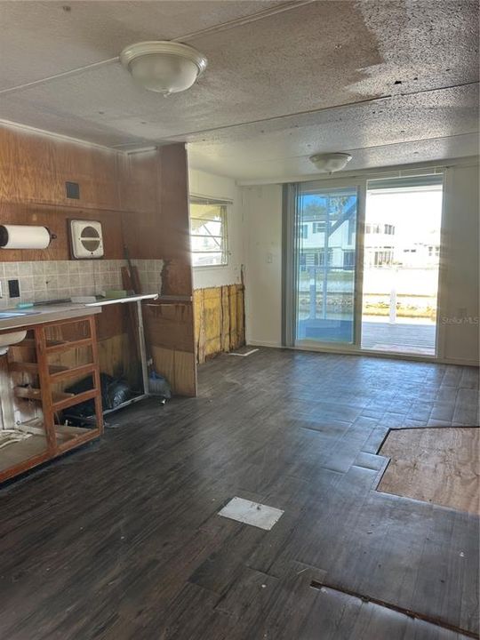 Kitchen to waterfront patio