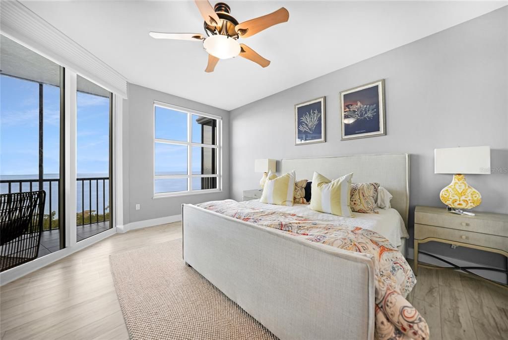 Master bedroom, imagine waking up to the water views.