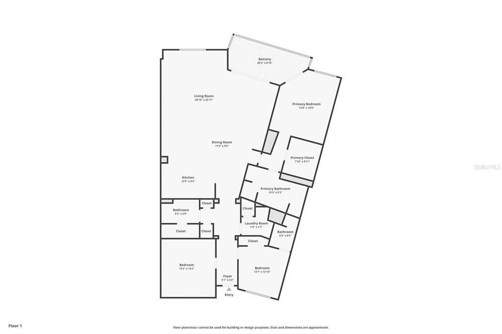 Floor plan from 3D virtual tour.