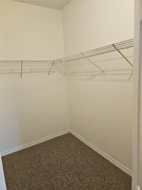 Walk in closet off master bath