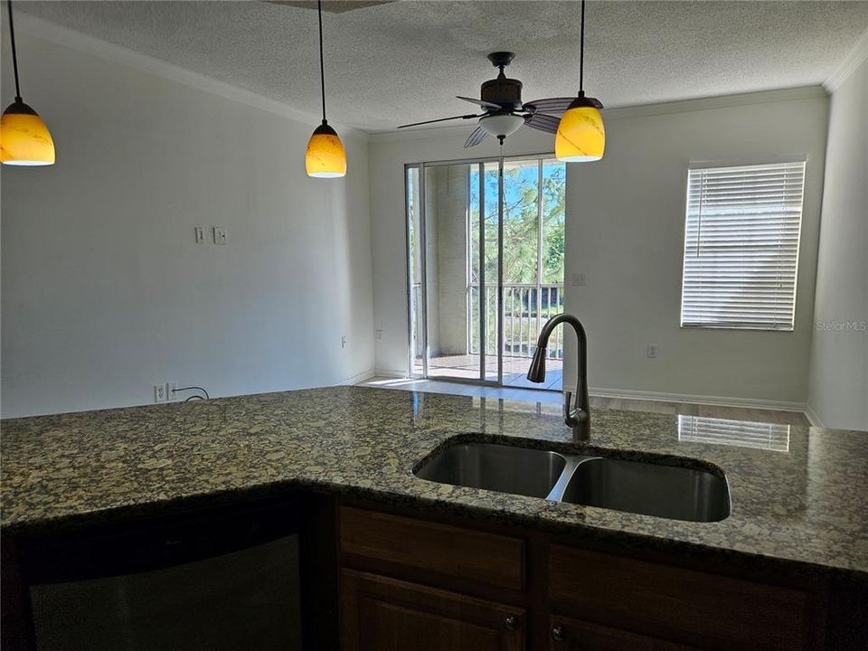 Open plan to living room