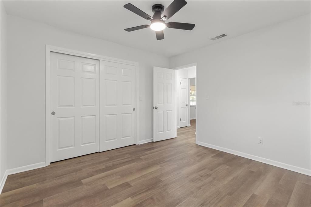 Bedroom 2 w/ Bypass Closet Doors...NEW Interior Doors Throughout