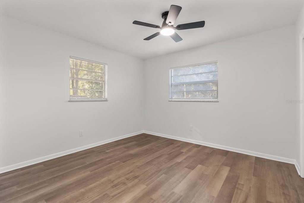 Bedroom 2 w/ New Ceiling Fan