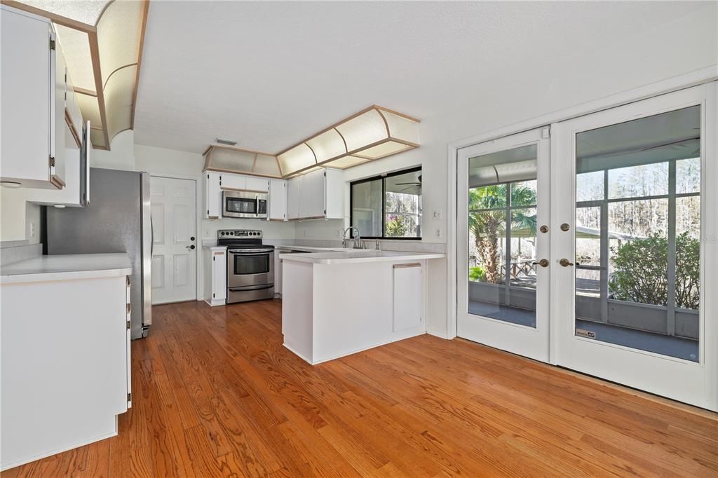 Kitchen with Waterfront Views