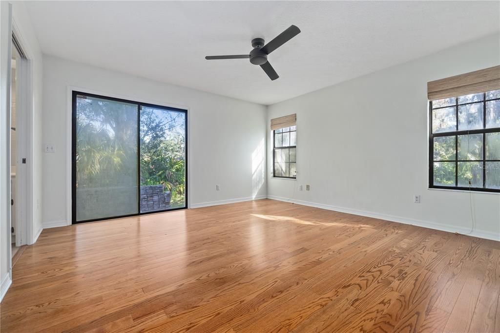 Primary Bedroom with Large Sliding Glass Doors