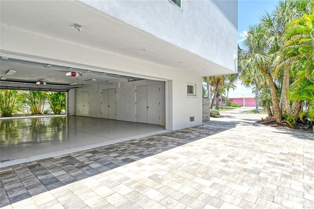 Oversized garage with additional storage area