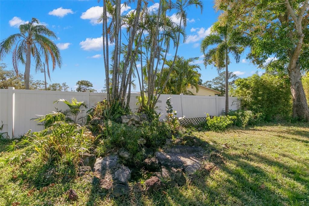 Large fenced in backyard