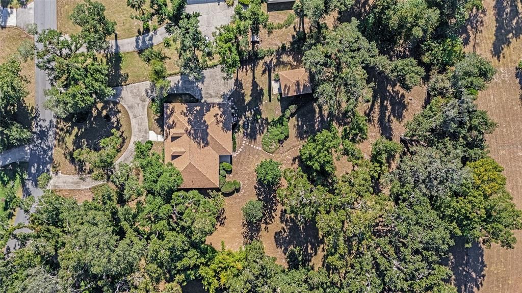 Aerial view of New roof.