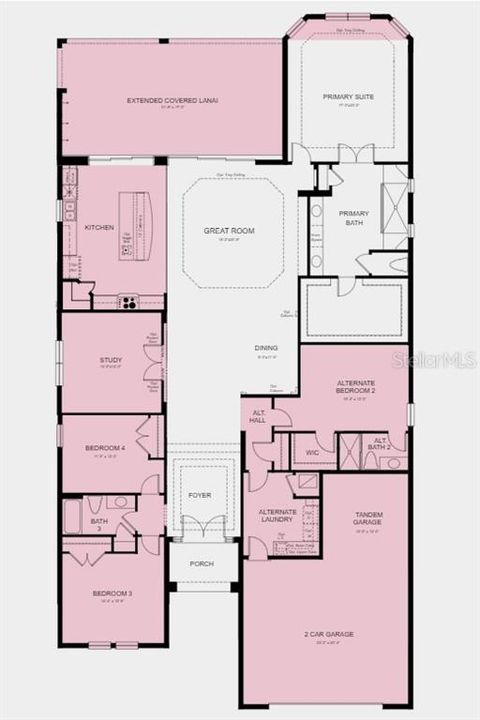 Structural options added include; Gourmet kitchen, study, 4th bedroom, bay window at primary suite, 8' interior doors, outdoor kitchen rough-in, pool and spa prewire, extended covered lanai, and tandem garage.