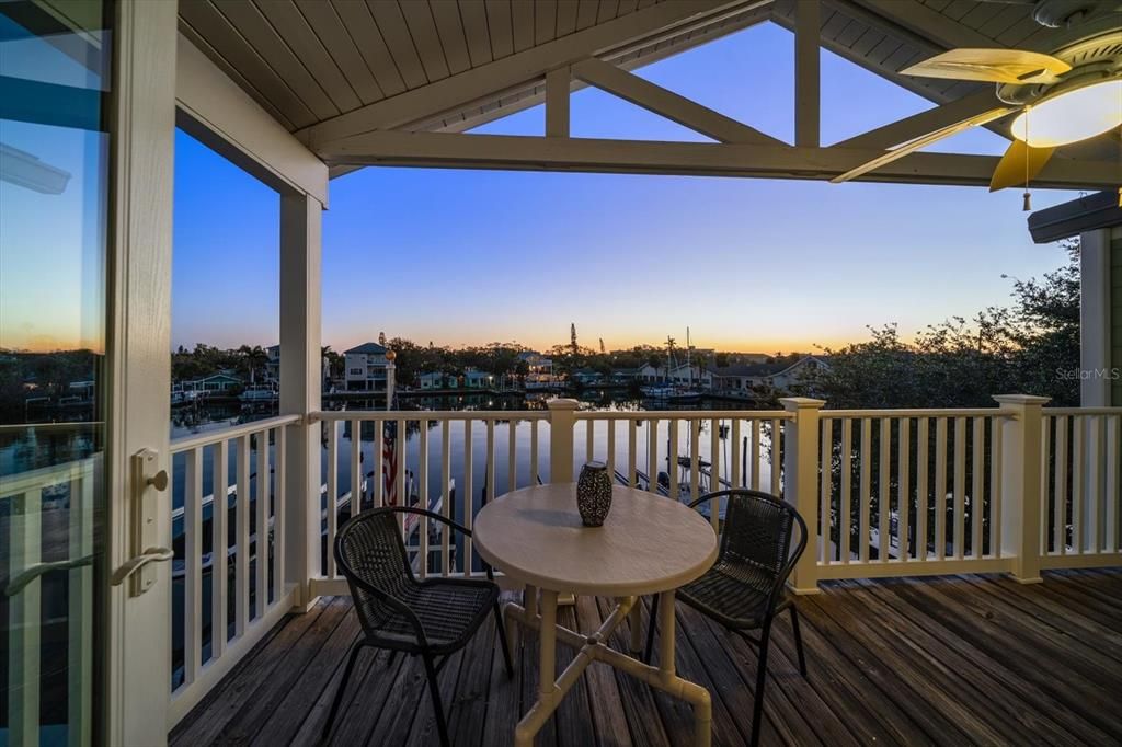 Private balconies extend ones living area and have long views down the wide open bayou.