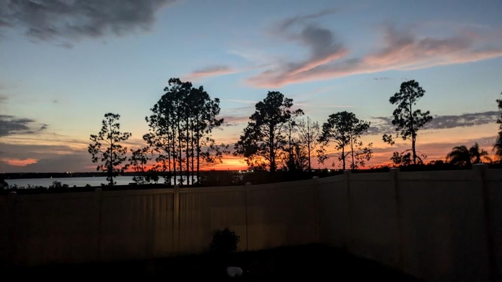 Lake backyard view