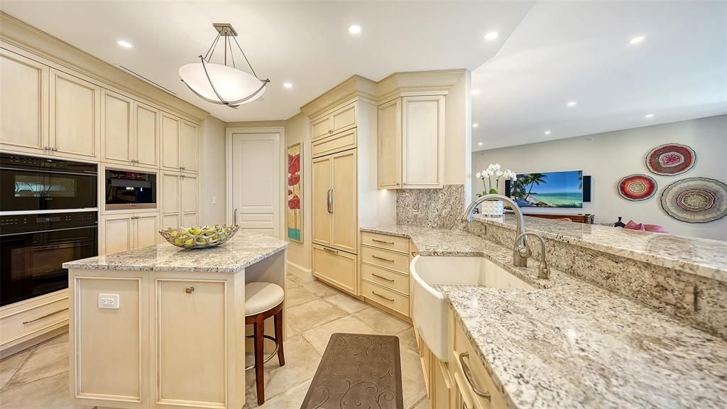 Kitchen opens to the living area.