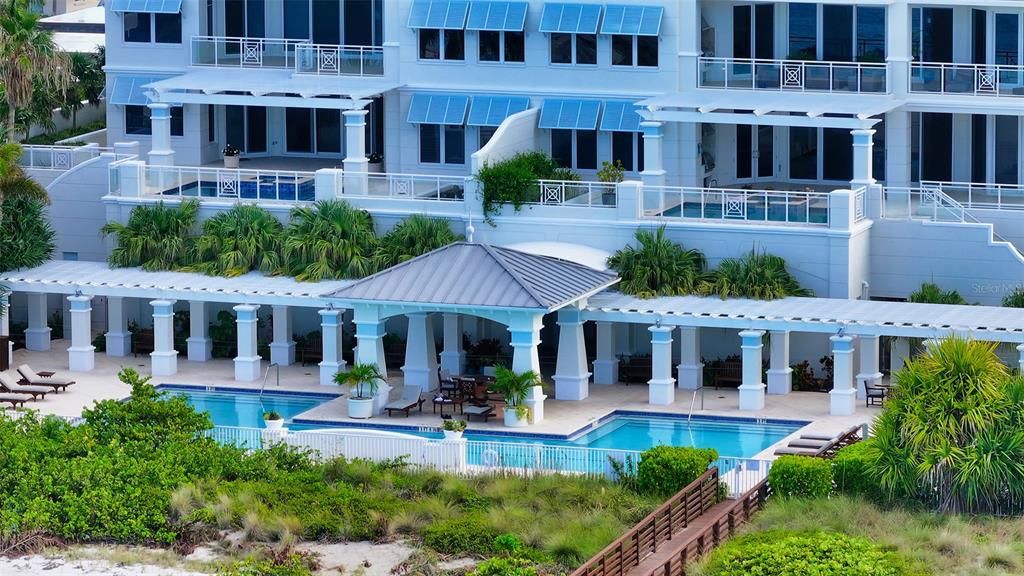 Beach side pool.